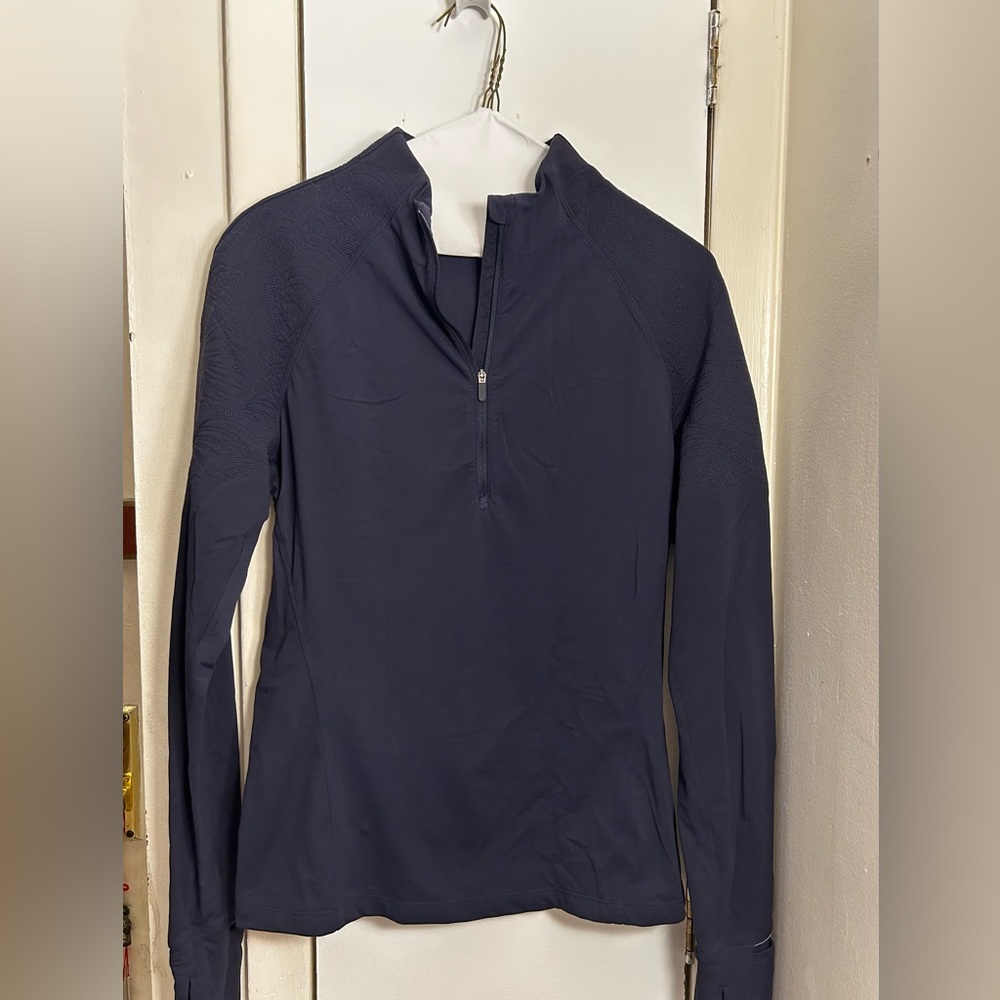 Lululemon, long sleeve half zip, slim fit, size 10